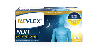 Revlex™ Nighttime sleep aid medication product packaging